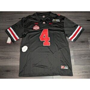Jeremiah Smith #4 Ohio Buckeyes 🏈 2025 BLACKOUT Natty Champs Jersey XXL